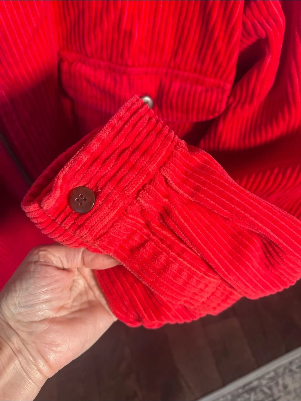 Bon Homme Red Corduroy Lightweight Shirt Jacket